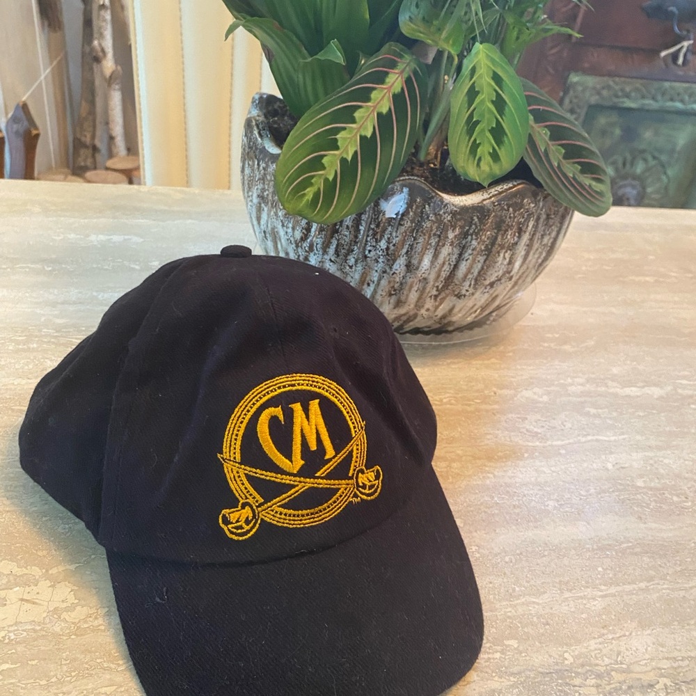 Black Cap with Yellow CM Logo liquor RUM Hat Bartender Cool hat